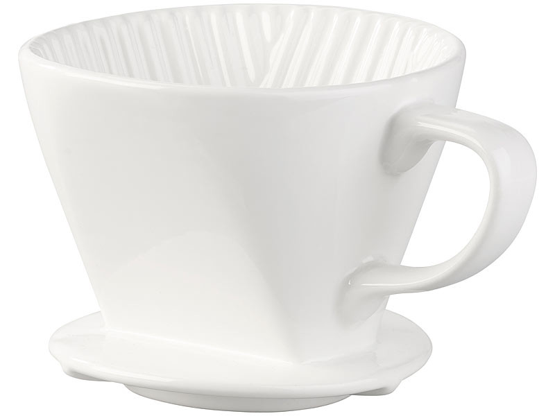 Porte-filtre à café en porcelaine pour filtre taille 2