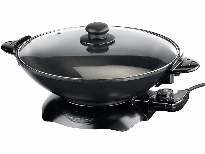 Mini poêle wok fonte d'acier Sans revêtement Avec couvercle Ø 16