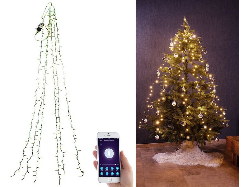 Votre sapin de Noël en guirlande lumineuse avec télécommande - Livraison  Offerte