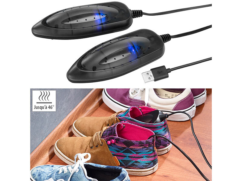 Sèche-chaussures USB avec lampe UV, Équipement