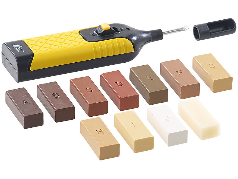 BENLER® Kit de réparation pour bois gris pour parquet stratifié et sol en  vinyle PVC - Kit de réparation de cire dure - Kit de réparation avec mastic  à bois : : Bricolage