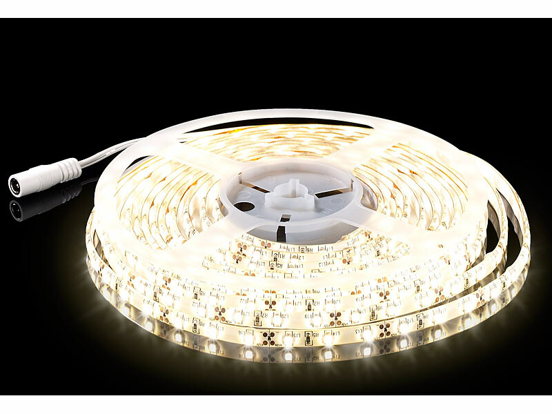 LE Ruban LED Blanc Chaud 5m Bande LED Autocollant 300 LEDs SMD