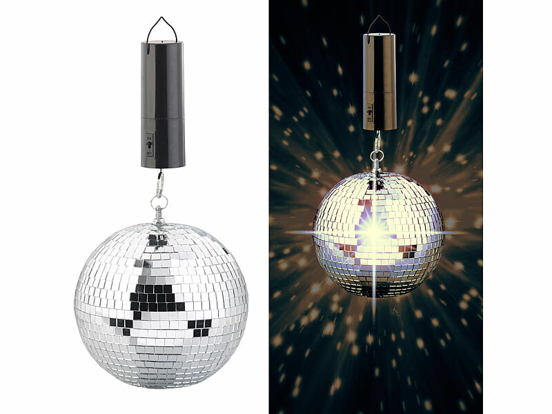 Boule à facettes et projecteur disco - 15cm