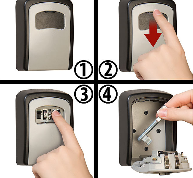 Boîte à clés sécurisée avec code à fixer
