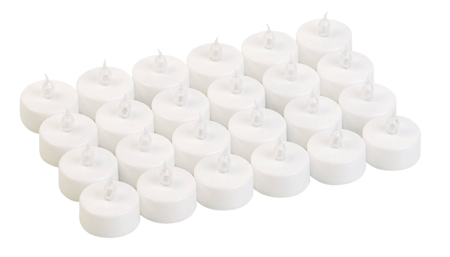 24 bougies plates à LED, Bougeoirs et bougies à LED
