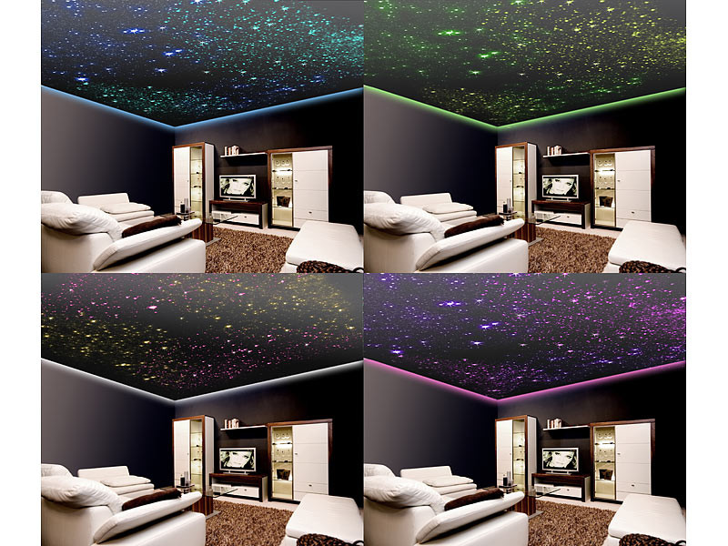 Kit Ciel Étoilé Couleur RGBW avec Générateur Led 200 Fibres Optiques