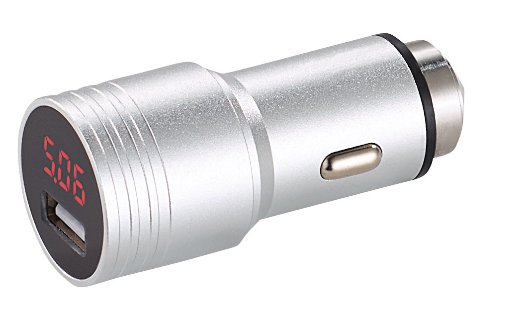 Chargeur allume-cigare 12 / 24 V USB-A / USB-C 32 W avec écran, Chargeurs allume  cigare