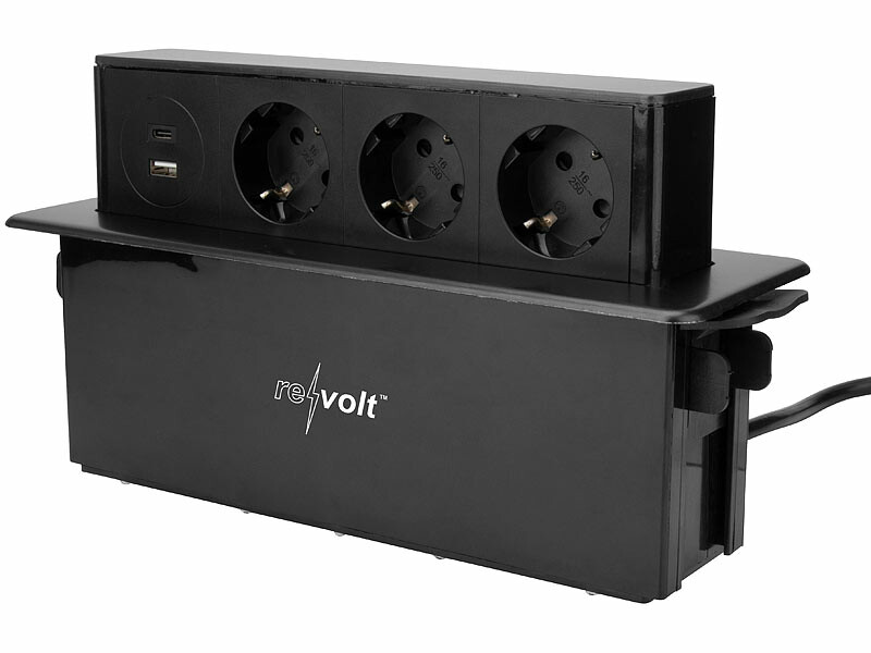 Bloc multiprise ACT avec 3 prises, ports USB-A, 1,5m (België) AC2430