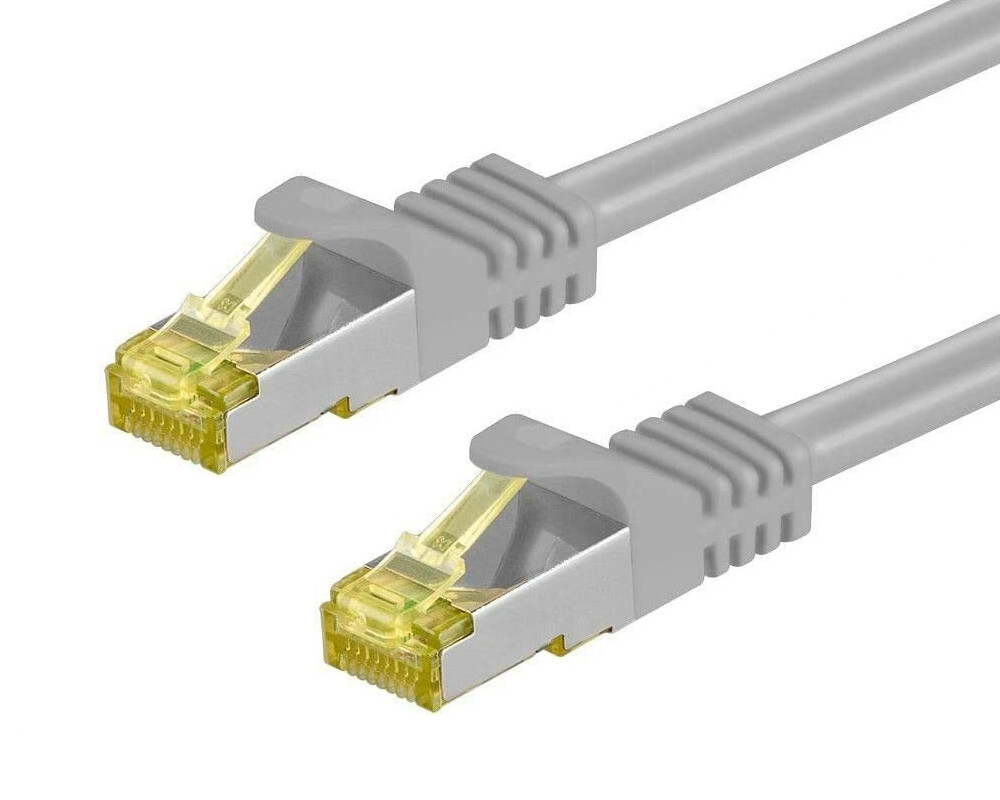 Câble réseau RJ45 gris cat.7 S/FTP 0,5 m, RJ45 catégorie 7
