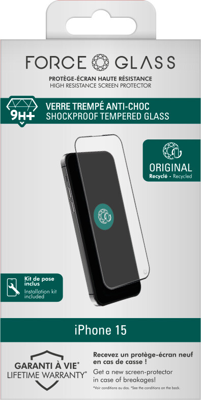 3D Tempered Glass iPhone 15 Pro Max - Vitre de protection d'écran