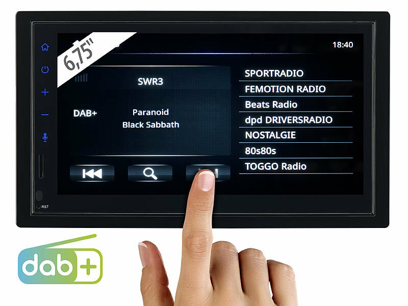 Autoradio 2 DIN DAB+ connecté avec fonctions mains libres et Apple