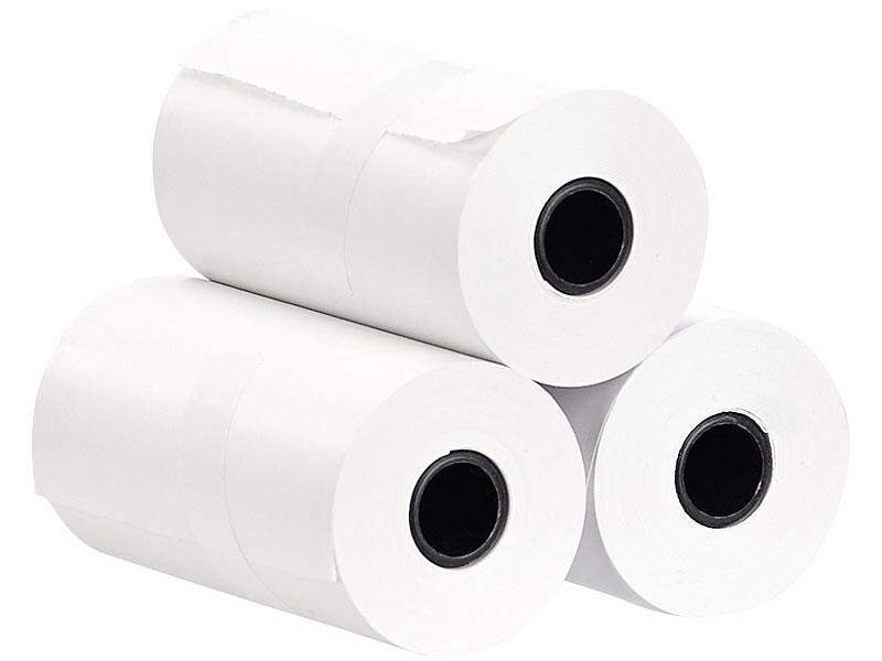 3 rouleaux de papier thermique 80 mm x 8 m blanc, Papier pour imprimantes  thermiques