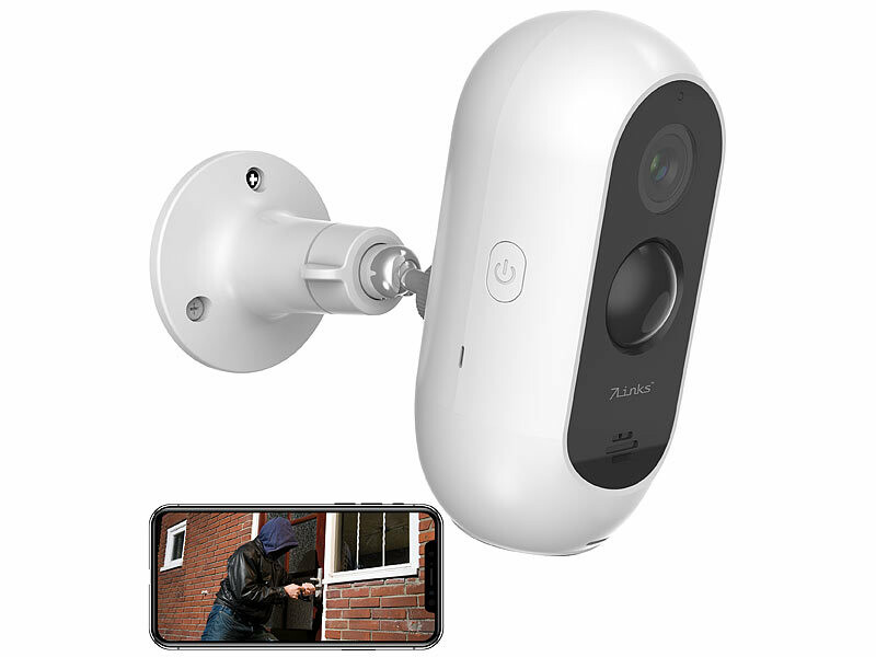 Caméra de sécurité extérieure sans fil, caméras alimentées par batterie  pour la sécurité à domicile WiFi sans fil avec vision nocturne, 