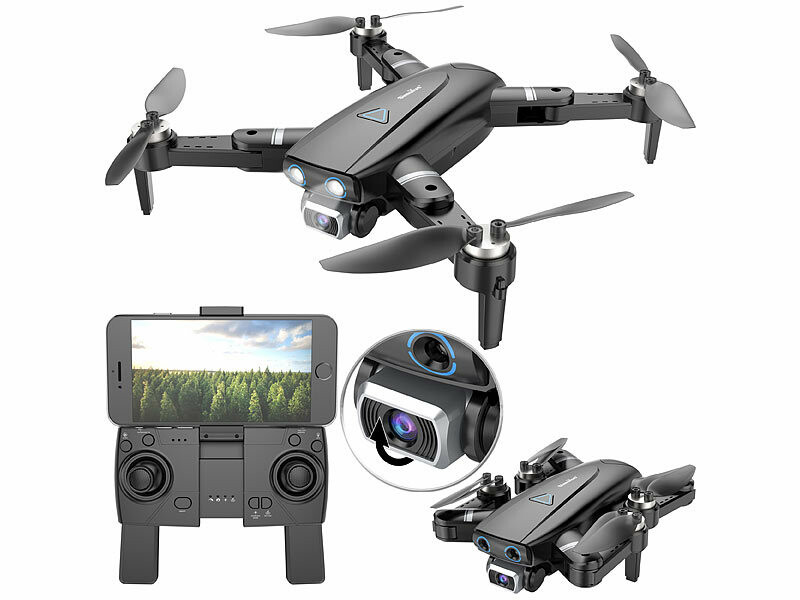 Drone pliant avec 4k Hd Dual Cameras, Wifi Brushless Gps Rc