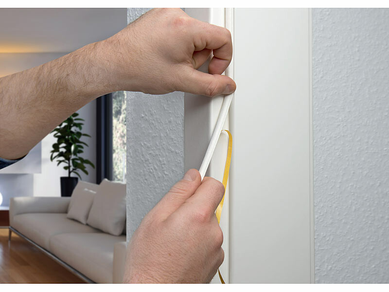 Joint d'isolation adhésif pour portes et fenêtres 2 x 8 m - coloris blanc