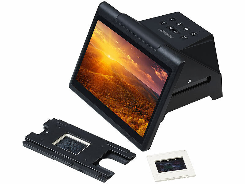 Scanner de Diapositives et Négatifs, Scanner de Film Mobile avec éclairage  LED, Convertit Diapositives et Négatives 35mm en Photos avec Smartphone