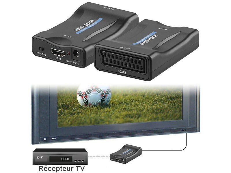 Adaptateur Péritel vers HDMI avec adaptateur secteur