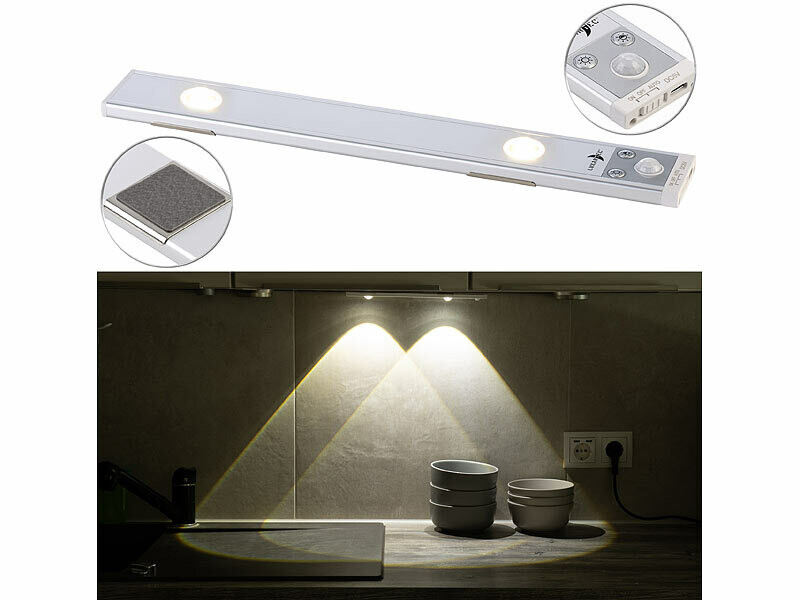 Lampe sous-meuble LED COB avec autocollant adhésif, sans fil, veilleuse  murale pour chambre à coucher